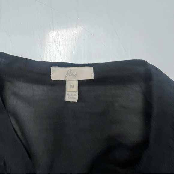 joie women’s black cotton silk blouse M L125-7 - Picture 6 of 6